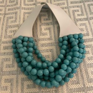 Fairchild Baldwin Teal Multi-Strand Beaded Statement Necklace